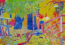 Tjaša Iris, A Path in the Garden, acryl on canvas, 90 x 120 cm, 2007