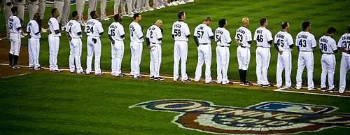 The 2010 Seattle Mariners on Opening Day.