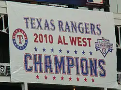 2010 Western Division champions banner