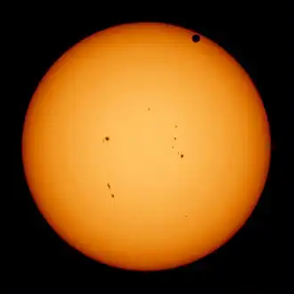 Transit of Venus as seen from Earth, 2012