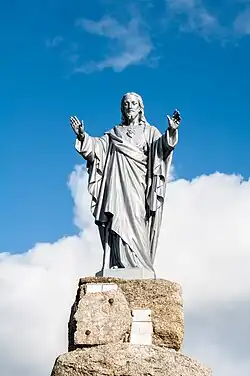 A statue of Christ, in La Verrie