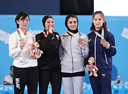 Girls' 53 kg victory ceremony
