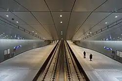 Platforms looking southward, January 2018.