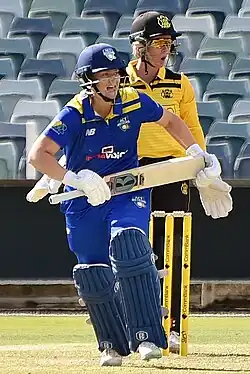 Porter batting for the ACT in September 2022