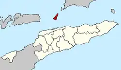Map of Timor-Leste highlighting the Municipality
