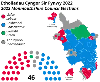 Monmouthshire 2022 result map