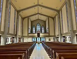 View down the nave facing the gallery