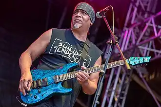 Pleasants performing in 2024