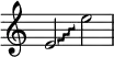  {
\override Score.TimeSignature #'stencil = ##f
    \relative c' {
        \override Glissando.style = #'trill
        e2\glissando e'
    }
}
