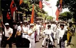 Burma Navy personnel demonstrating