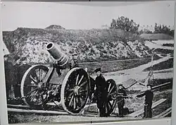 A 9-inch mortar being transported. The 8-inch could be transported in the same manner.