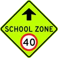 (MR-WDP-6) School Zone Ahead (used in Western Australia)