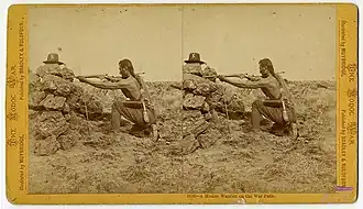 A Modoc Warrior on the War Path (1873)