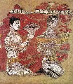 Ajina-Tepe Buddhist mural, Tajikistan, 7th–8th century CE