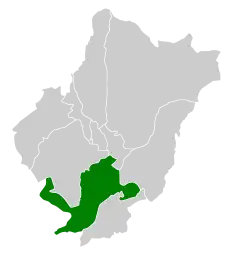 Location of Al-Mikhwah in Al-Baha Province