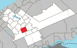 Location within La Matapédia RCM.