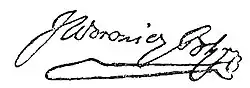 Jan Paweł Woronicz's signature