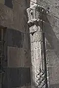 Decorative engaged column carved at the Tawashi Mosque (1372)