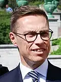 Alexander Stubb, President of Finland (2024–present). Prime Minister of Finland (2014–2015).