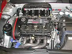 The Alfa Romeo straight-4 Twin Spark racing engine used in 156 in the European Touring Car Championship