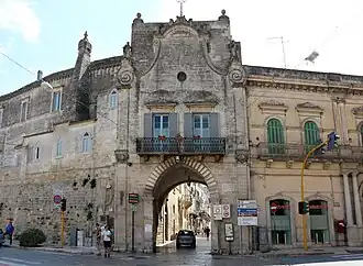 Porta Bari, the main gate of the city walls.