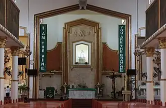 Church main altar showing the Image of the Our Lady of Loreto