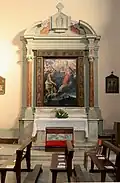 The altar with the painting of Domenico Fiasella.
