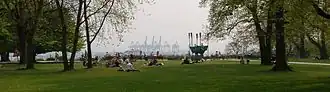 Image 13Altona Balkon, overlooking Hamburg Harbour at a height of 27 m (89 ft) above the Elbe (from List of parks and gardens in Hamburg)