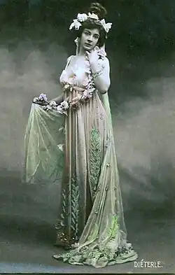 The character of Queen Omphale by Nadar, in colorized version.