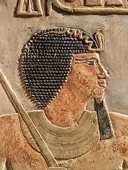 color portrait of an Egyptian king