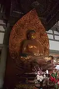 The Amida Buddha inside the temple