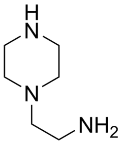 Skeletal formula of aminoethylpiperazine