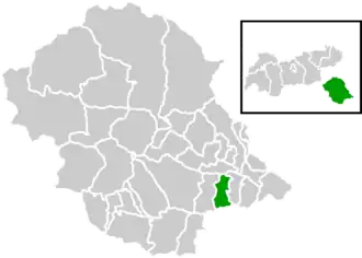 Location within Lienz district