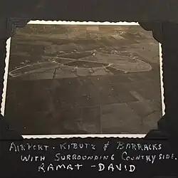 Aerial photo of the already Israeli airbase in 1949, taken from a B-17 Flying Fortress of the IAF