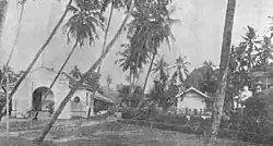Monochrome photo of Ananda College school grounds in 1920