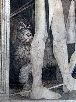 Andrea Mantegna, Camera degli Sposi, Mantova, west wall, detail (about 1470)