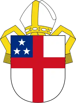 Coat of arms of the Anglican Diocese of Wellington[98][99]