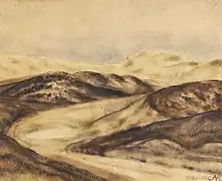 Die Oase in Kampen, 1932/33, Watercolor 39 × 49 cm