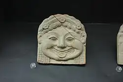 Fig. 18. Gorgoneion; terracotta antefix from the Acropolis of Gela, Museo Archeologico Regionale di Gela (sixth century BC)[90]