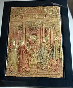 Antonio del Pollaiuolo, Zacchariah leaves the temple, earlier phase (closer to 1466)