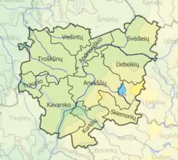 Location of Anykščiai District
