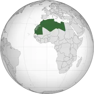 Map of the Arab Maghreb Union