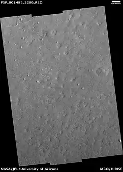 Surface texture of northern Arcadia Planitia at high resolution