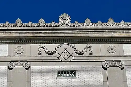 Architectural detail on the western side