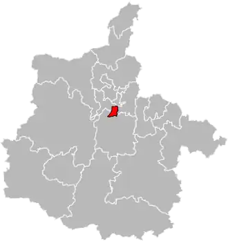Situation of the canton of Charleville-Mézières-4 in the department of Ardennes