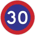 Minimum speed limit (30 km/h)