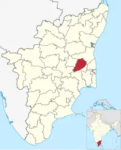Location in Tamil Nadu