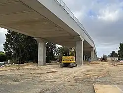 Concrete railway viaduct