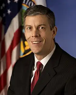 Arne Duncan Secretary of Education (announced December 16, 2008)[88]
