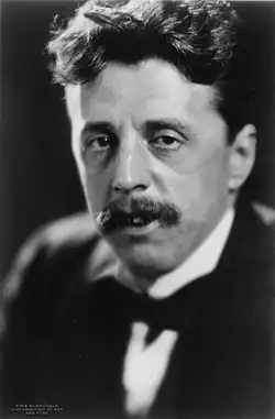Photographic portrait of Mr Arnold Bennett in 1922
